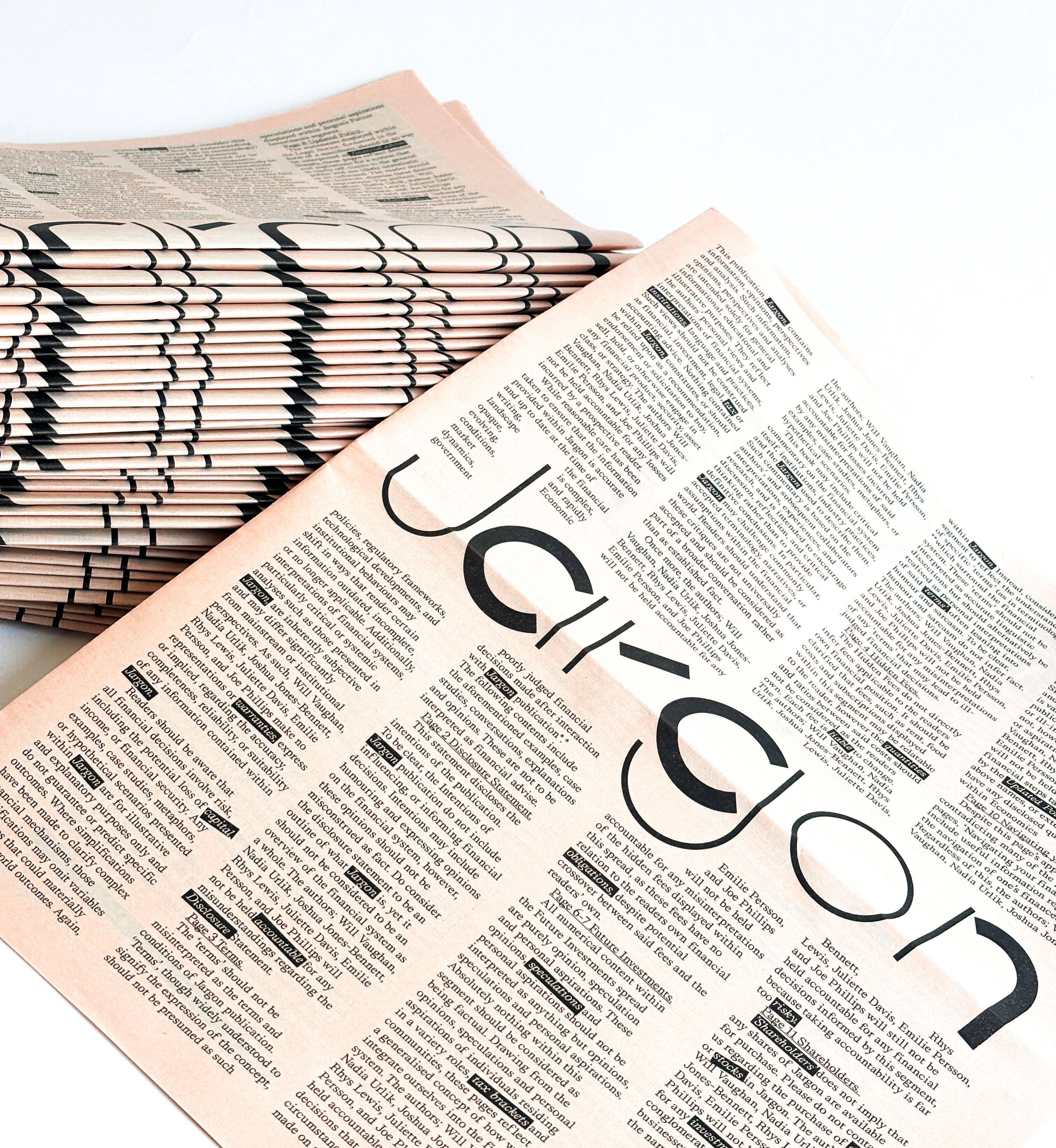 Jargon printed publication